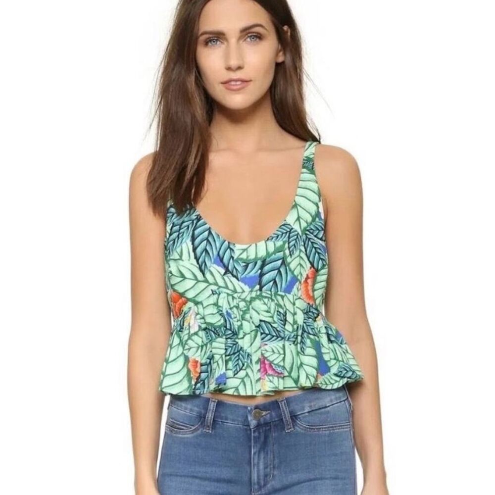 Mara Hoffman Linen Peplum Tank